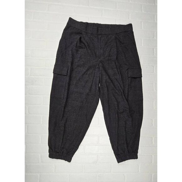 A new day Gray Plaid High Rise Ankle Jogger Pants Size 17 - Picture 1 of 4